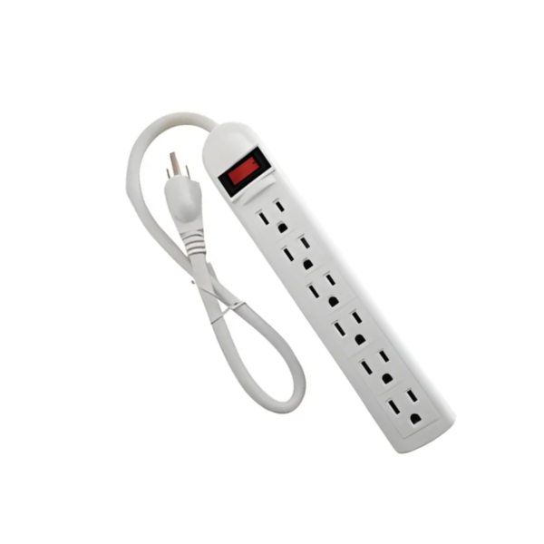 Regleta de 6 Tomas / Protección Sobretensión / 110V
