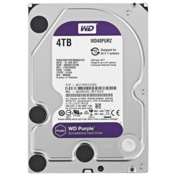 Disco Duro 4TB SATA 3.5 WD PURPLE