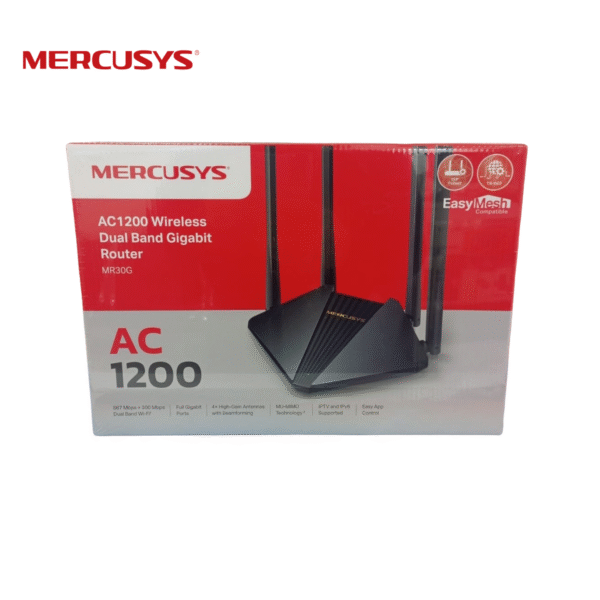Router Mercusys AC1200 Dual Band Gigabit Easy Mesh MR30G - Imagen 2
