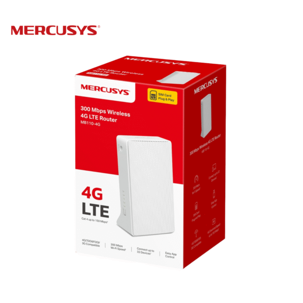 Router Mercucys 4G LTE 300mbps MB110-4G - Imagen 2