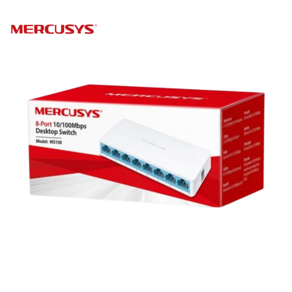 Switch Mercusys 8 puertos 10/100 Mbps MS108 - Imagen 2