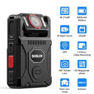 Cámara Corporal BOBLOV M7 Pro 4K con GPS