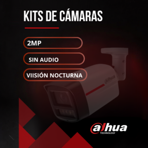 Kit de cámaras 2MP Visión Nocturna Sin Audio