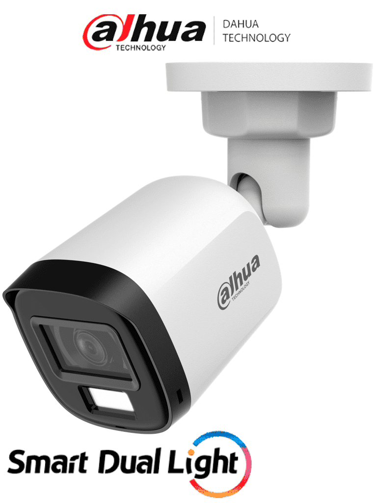Camara Bullet de 2MP Serie Cooper Smart Dual Light con audio DH-HAC-B1A21N-U-IL-A