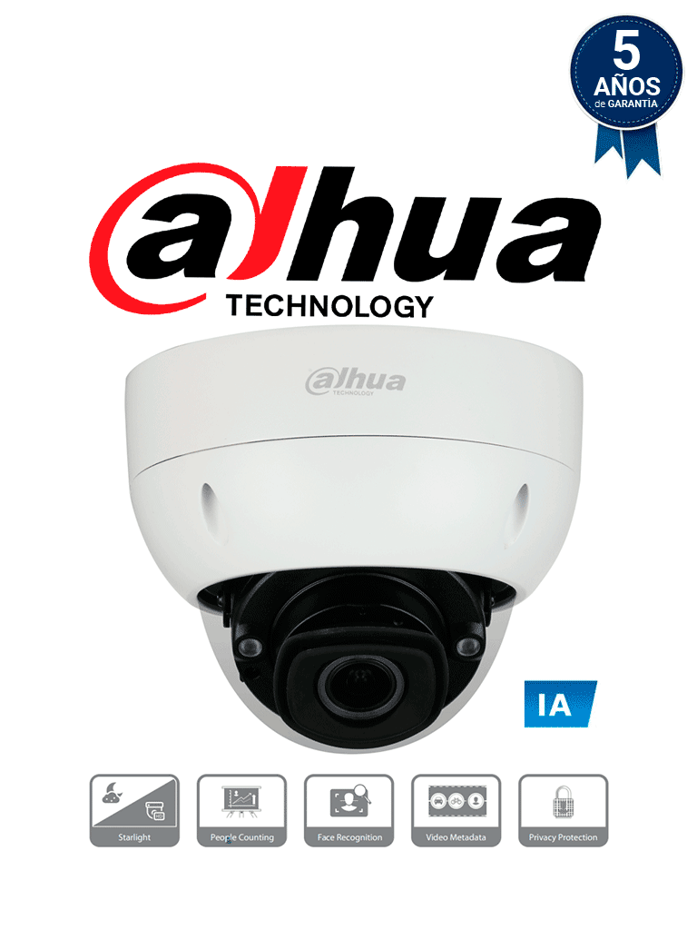 Domo 4 MP Wizmind 80m IR con Conteo de personas, Antivandalica DH-IPC-HDBW7442HN-Z4
