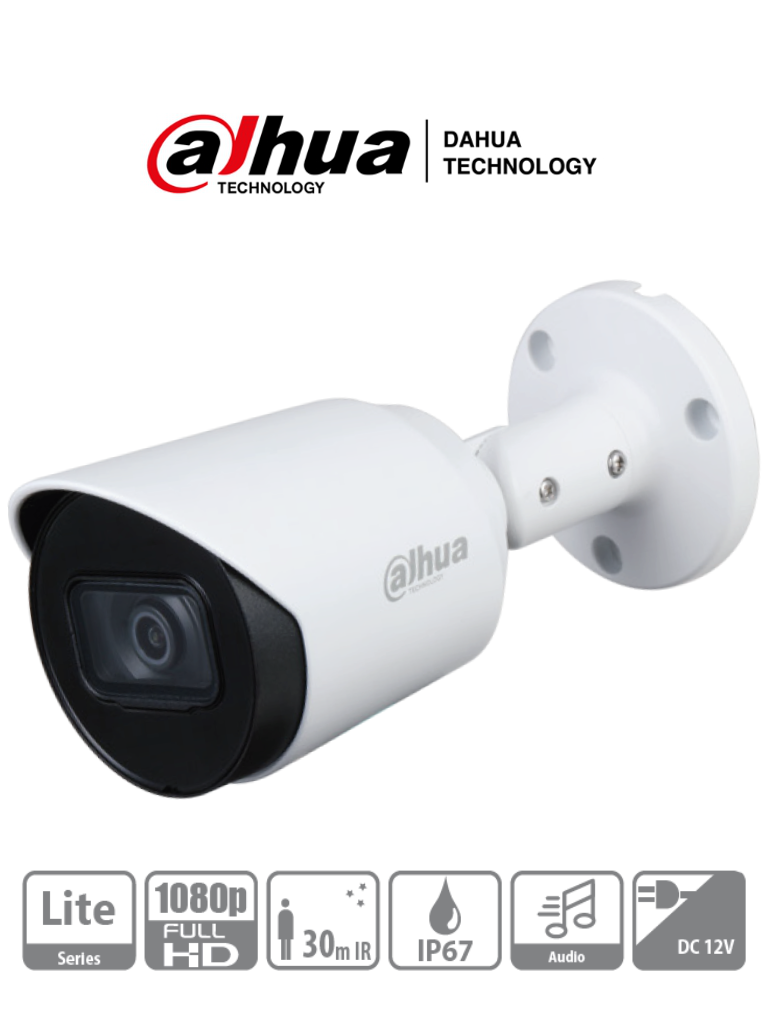 Camara Metalica Bullet HDCVI 1080p DH-HAC-HFW1200TN-A