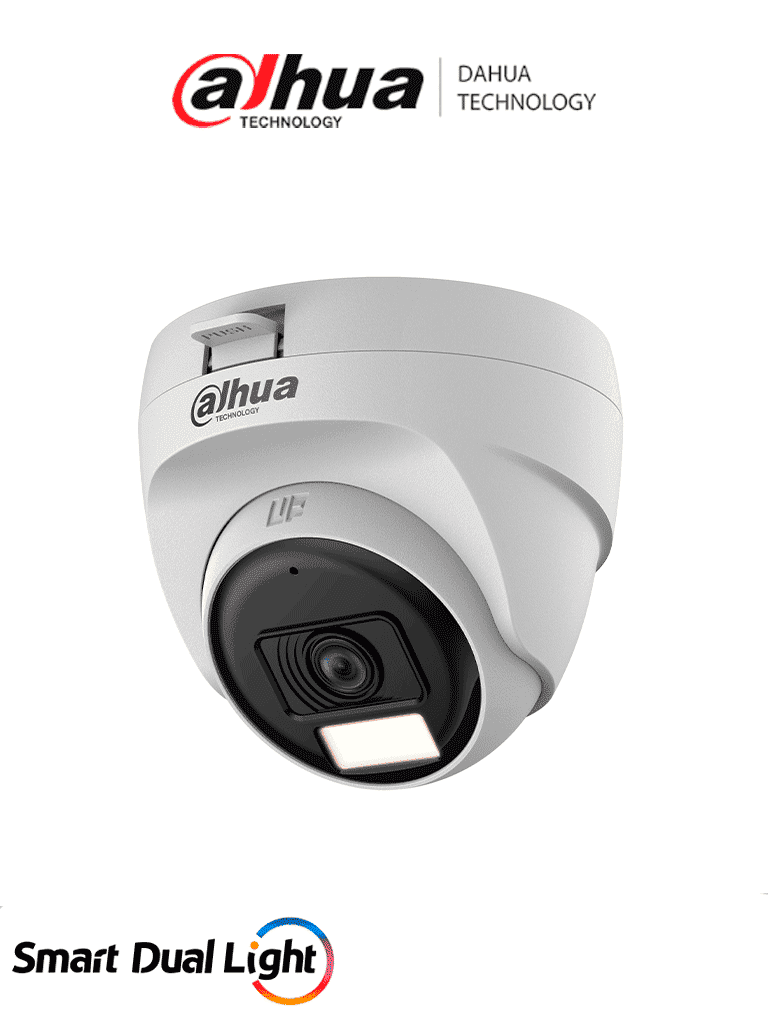 Camara domo de 2 MP Serie Cooper Smart dual light DH-HAC-T1A21N-U-IL
