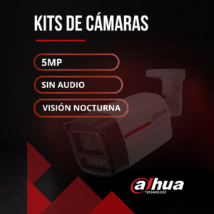Kit de Cámaras 5MP Visión Nocturna Sin Audio
