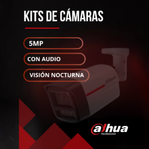 Kit de Cámaras 5MP Visión Nocturna Con Audio