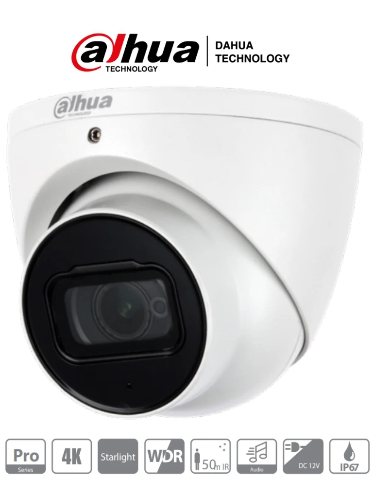 Camara Domo EyeBall 4K Starlight DH-HAC-HDW2802TN-A