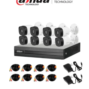Kit Duhua WizSense de 8 canales con 8 camaras de 2MP DH-KIT/XVR1B08-I-1T/8-B1A21N