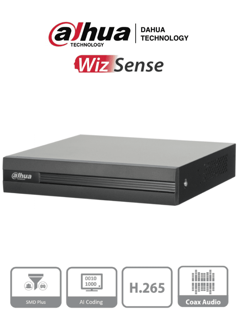 XVR 5MP Penta-brid Cooper 1U 1HDD WizSense de 4 canales DH-XVR1B04H-I