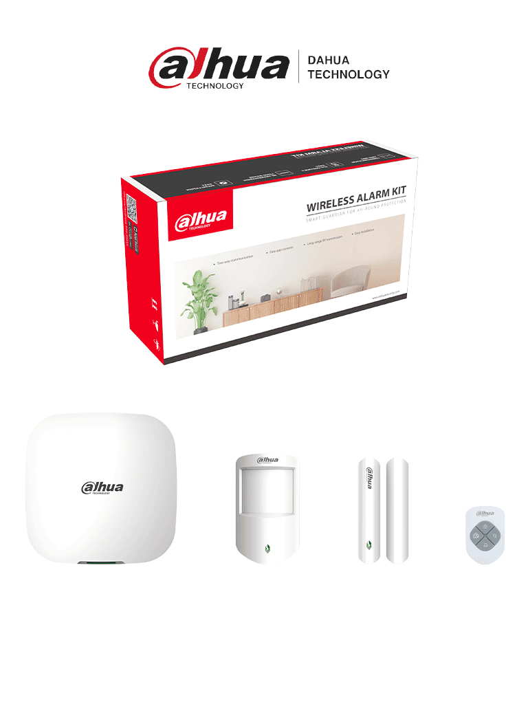 Kit de alarma inalámbrica Concentrador: 1 × reinicio, 1 × encendido, 1 × AP DAHUA DHI-ART-ARC3000H-03-W2