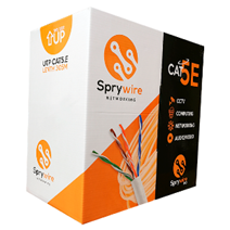 Cable UTP Cat5e CCA para Interiores Sprywire bobina de 305 mts. Nuevo, certificaciones CE,ROHS,REACH SWE-CAT5E-INT